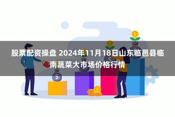 股票配资操盘 2024年11月18日山东临邑县临南蔬菜大市场价格行情