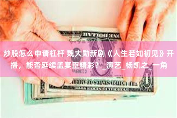炒股怎么申请杠杆 魏大勋新剧《人生若如初见》开播，能否延续孟宴臣精彩？_演艺_杨凯之_一角