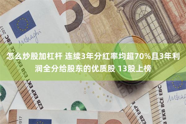 怎么炒股加杠杆 连续3年分红率均超70%且3年利润全分给股东的优质股 13股上榜