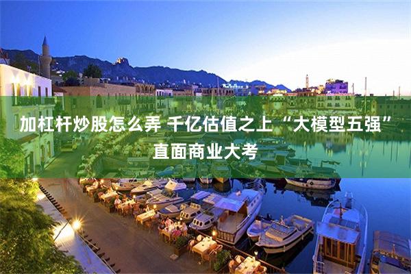 加杠杆炒股怎么弄 千亿估值之上 “大模型五强”直面商业大考