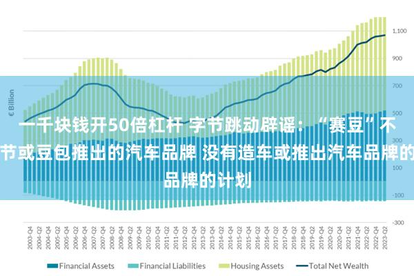 一千块钱开50倍杠杆 字节跳动辟谣：“赛豆”不是字节或豆包推出的汽车品牌 没有造车或推出汽车品牌的计划
