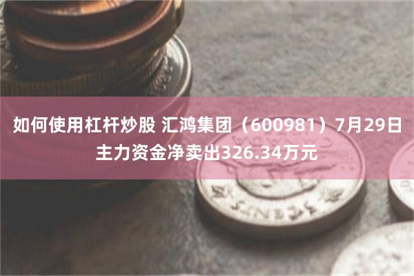 如何使用杠杆炒股 汇鸿集团（600981）7月29日主力资金净卖出326.34万元