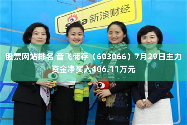 股票网站排名 音飞储存（603066）7月29日主力资金净买入406.11万元