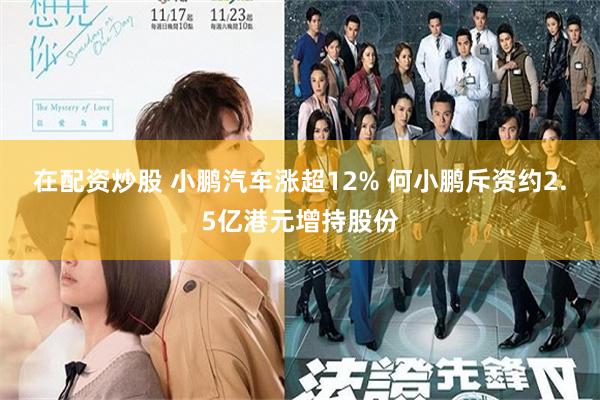在配资炒股 小鹏汽车涨超12% 何小鹏斥资约2.5亿港元增持股份