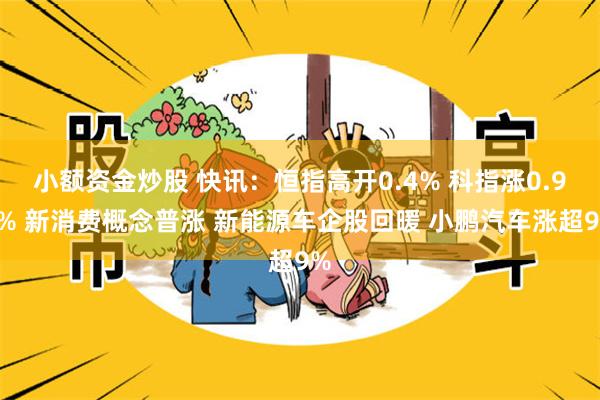 小额资金炒股 快讯：恒指高开0.4% 科指涨0.99% 新消费概念普涨 新能源车企股回暖 小鹏汽车涨超9%