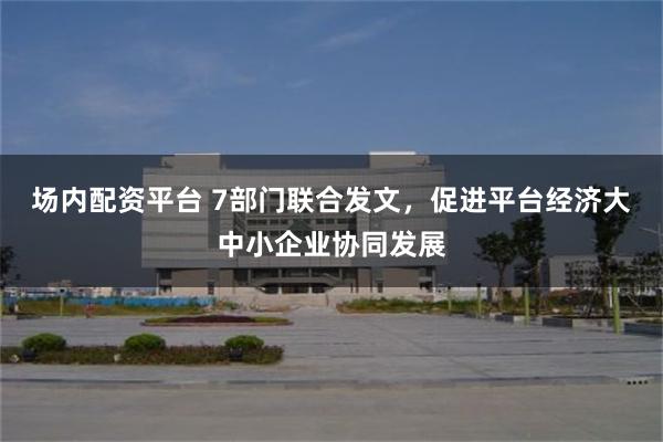 场内配资平台 7部门联合发文，促进平台经济大中小企业协同发展