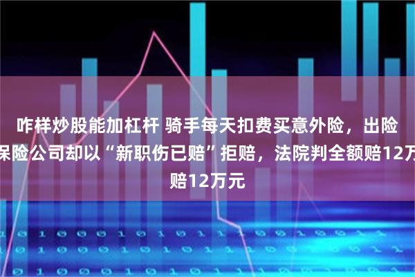 咋样炒股能加杠杆 骑手每天扣费买意外险,出险后保险公司却以“新职伤已赔”拒赔,法院判全额赔12万元