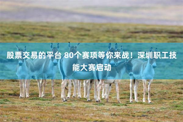 股票交易的平台 80个赛项等你来战!深圳职工技能大赛启动