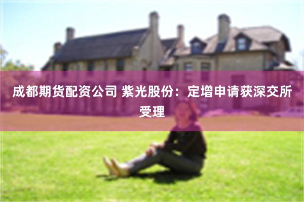 成都期货配资公司 紫光股份:定增申请获深交所受理