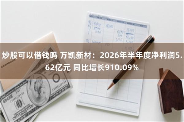 炒股可以借钱吗 万凯新材：2026年半年度净利润5.62亿元 同比增长910.09%
