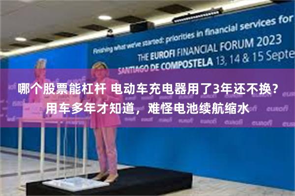 哪个股票能杠杆 电动车充电器用了3年还不换？用车多年才知道，难怪电池续航缩水