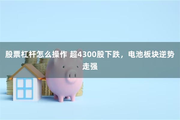 股票杠杆怎么操作 超4300股下跌，电池板块逆势走强