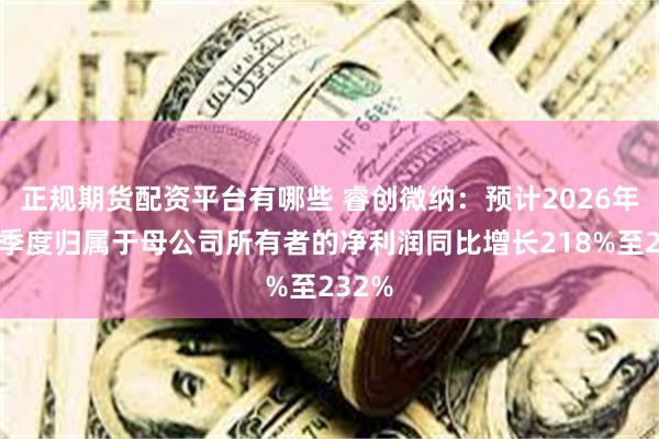 正规期货配资平台有哪些 睿创微纳：预计2026年前三季度归属于母公司所有者的净利润同比增长218%至232%